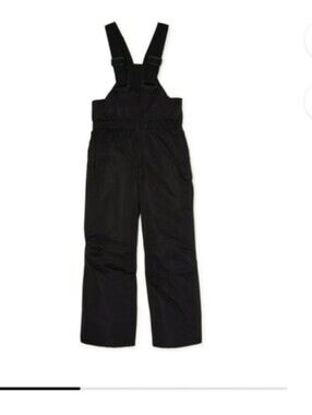 Black Insulated Bib Snow Coveralls